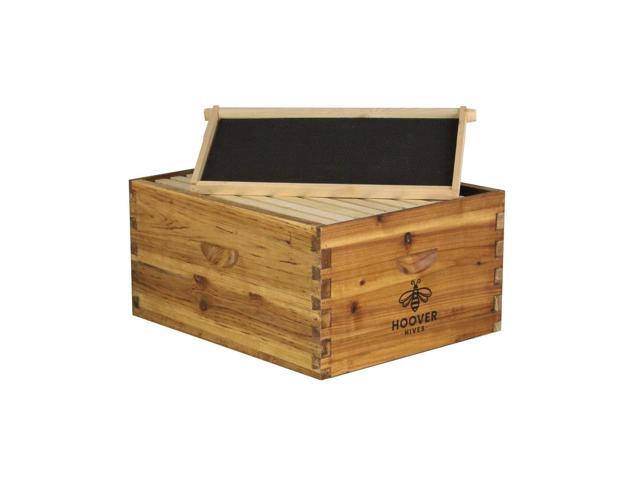 10 Frame Langstroth Deep Brood Box Dipped in 100% Beeswax Includes Wooden Frames & Waxed Foundations (Unassembled)