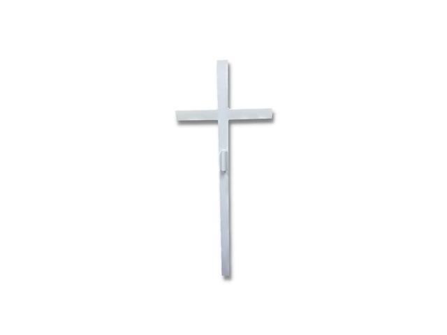 Large Memorial Cross - Perfect For Outdoor And Memorial Sites - Steel Grave Marker White Powder Coat Finish - Headstone Replacement - Made In The USA
