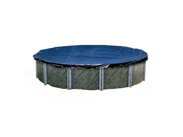 HYDROTOOLS Super Guard Heavy Duty Pool Cover For Above Ground Swimming Pools 31 FT Cover Blue / Black Winch & Cable Included UV Protected...