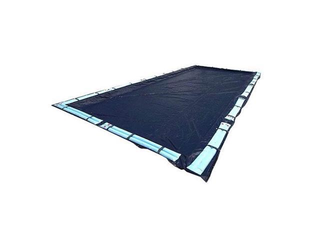 HYDROTOOLS Super Guard Heavy Duty Pool Cover For Above Ground Swimming Pools 21 X 37 FT Cover Blue / Black Water Tube Sleeves UV Protected...