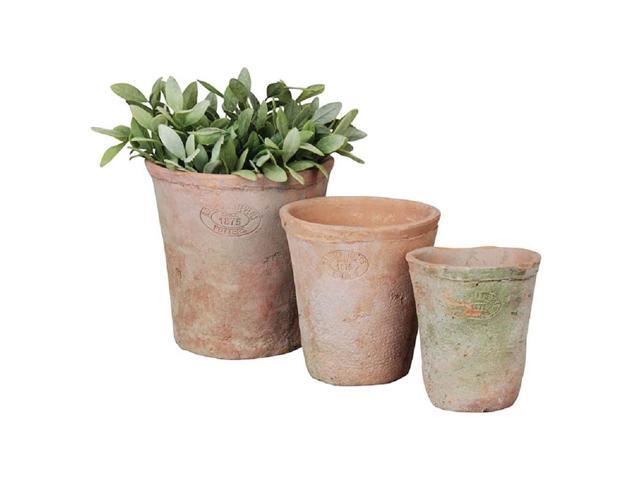 AT01 Aged Terracotta Round Pots (Set of 3)