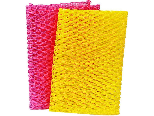 Dish Washing Net Cloths / Scourer - 100% Odor Free / Quick Dry - No More Sponges with Mildew Smell - Perfect Scrubber for Washing Dishes - 11 by 11...