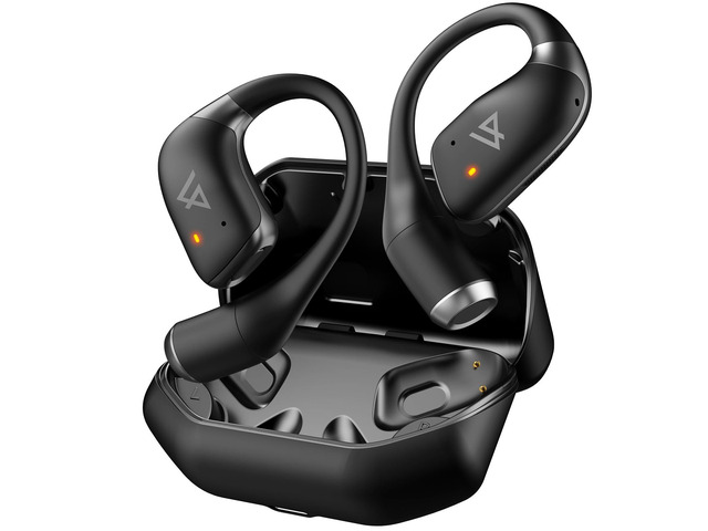 SOUNDFREE S40 Open Ear Wireless Earbuds with Ear Hooks Open-ear design with titanium ear hooks for secure, pressure-free comfort during running,...