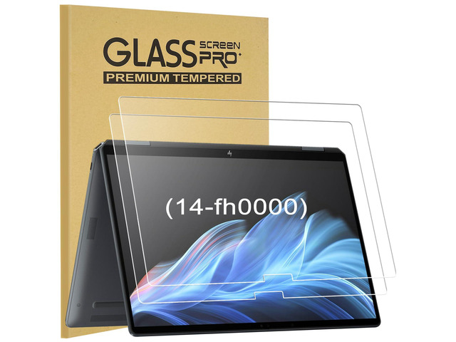 [2-Pack] 9H Hardness Tempered Glass Screen Protector for HP OmniBook Ultra Flip 14' 2-in-1 Laptop (2024-Models: fh0000) Anti-Scratch, Bubble-Free...