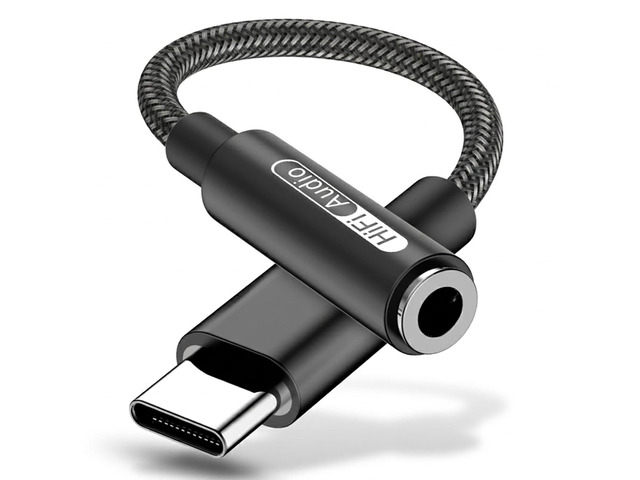 USB C to 3.5mm Hi-Res Audio Adapter, Built-in DAC, Type C to Aux Headphone Jack, Studio Quality Sound, Supports Calls, Compatible with iPhone 15 16...