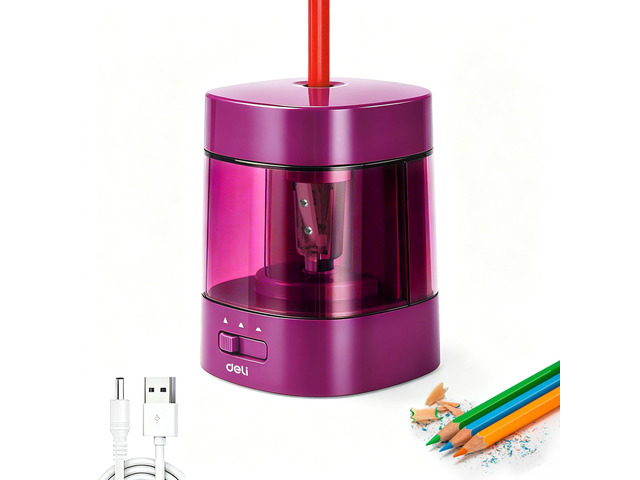 Electric Pencil Sharpener, Automatic Pencil Sharpeners, Deep Pink Suitable for No.2 Pencils Colored Pencils, USB & Battery Operated Pencil...