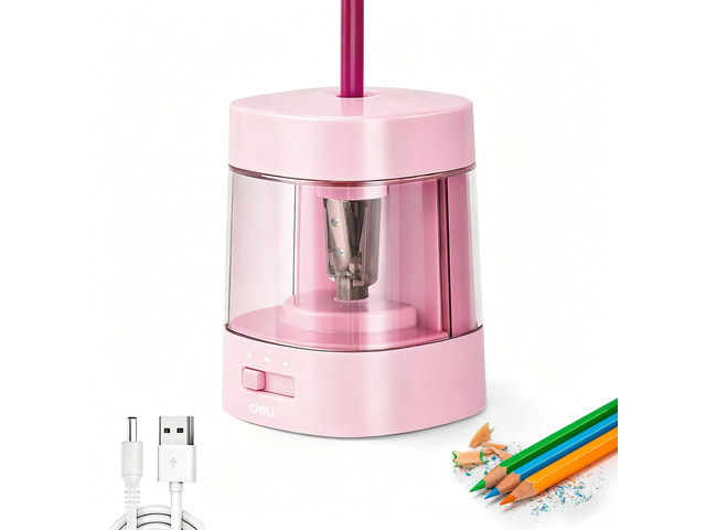 Electric Pencil Sharpener, Automatic Pencil Sharpeners, Light Pink Suitable for No.2 Pencils Colored Pencils, USB & Battery Operated Pencil...