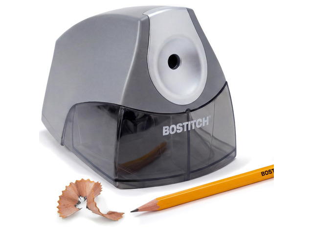 Office Personal Electric Pencil Sharpener, Powerful Stall-Free Motor, High Capacity Shavings Tray, Gray (EPS4-KTGRAY)