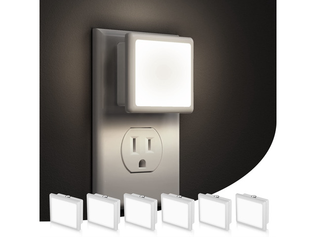 Night Light,Night Lights Plug into Wall, Dusk-to-Dawn Sensor Plug in Night Light,5000K Daylight White 0.3W Bright Nightlight Auto-On/Off for...