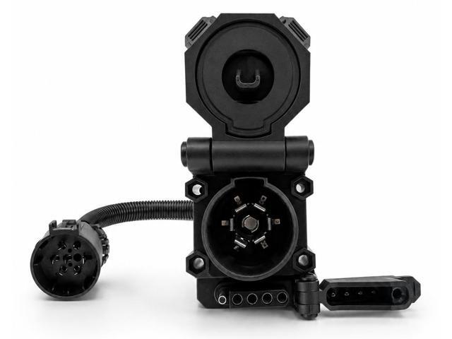 Bluarc Electronics - Multi-Tow 7 Blade and 5 Flat Heavy-Duty Trailer Connector / Towing Receiver (Replaces Hopkins 40999) 7 Way Round with 5 Flat...