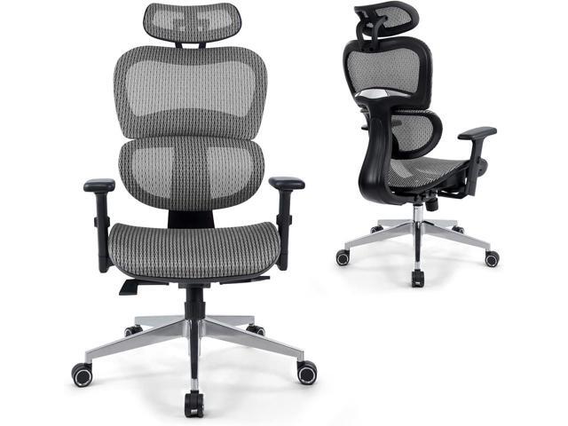 Premium Executive Rolling Swivel Chair with Wheels, Ergonomic Office Desk Chair with 3D Adjustable Armrest, 3D Lumbar Support & 2D Headrest, High...