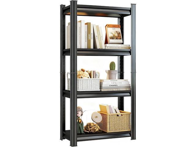 44' H Bookshelf, 4 Tier Bookshelves, Home Office Bookcase Shelf Storage Organizer, Free Standing Storage Shelving Unit for Bedroom, Living Room and...