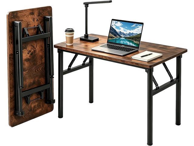 Small Folding Computer Desk - 39.4 Inch Foldable Small Spaces Compact Desk,No Assembly,Bedroom, Dorm and Apartment,Portable Study for Home Office...