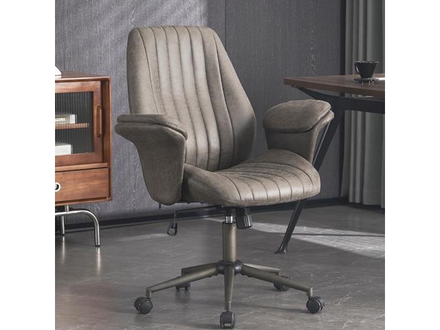 Home Office Desk Chair Office Ergonomic Computer Chair with Lumbar Support Adjustable Height Rolling Swivel Executive Task Armrests Chair(Dark Grey)