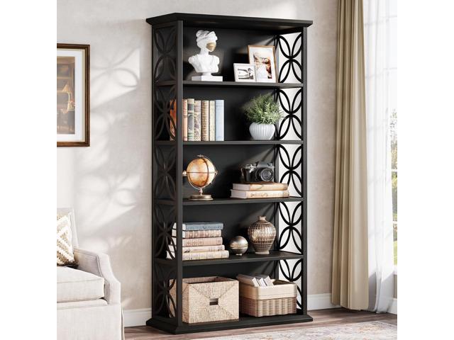 6-Tier Tall Bookshelf, 71' Industrial Bookcase with Metal Frame, Freestanding Open Storage Shelves for Home Office, Living Room, Bedroom