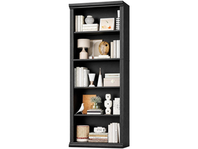 Bookshelf and Bookcase 24' Wide, 5 Tier Tall Modern Bookcase with Storage Shelves, Sturdy Open Display Shelf for Living Room, Bedroom, Home Office,...