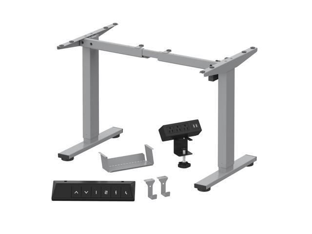 EN2 Standing Desk Frame with Clamp Power Strip and Cable Management Tray, Electric Sit Stand Desk Base with Memory Controller for Home and Office...