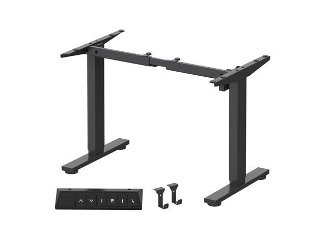 EN1 Height Adjustable Standing Desk Frame with Memory Controller, Electric Sit Stand Desk Base for Home and Office (Black Frame Only)