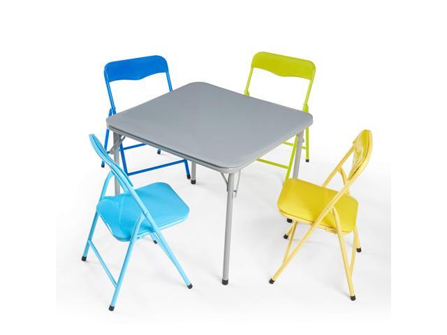 5Piece Table & Chair Set, Blue, 5 Piece