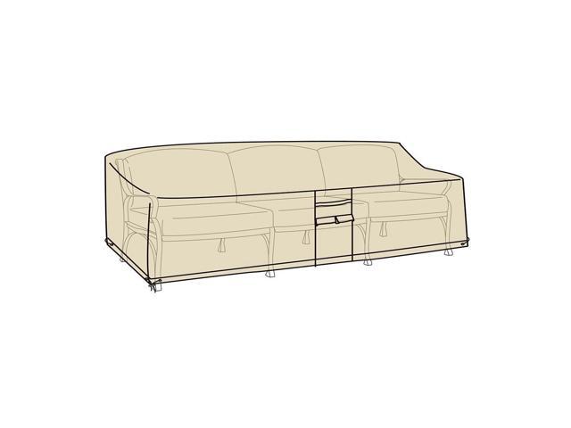 Heavy Duty Weather Resistant Deluxe Outdoor Deep Seat Sofa Cover All-Weather Water-Repellent Cloth-Like Polyester Resists Fading Toggle.