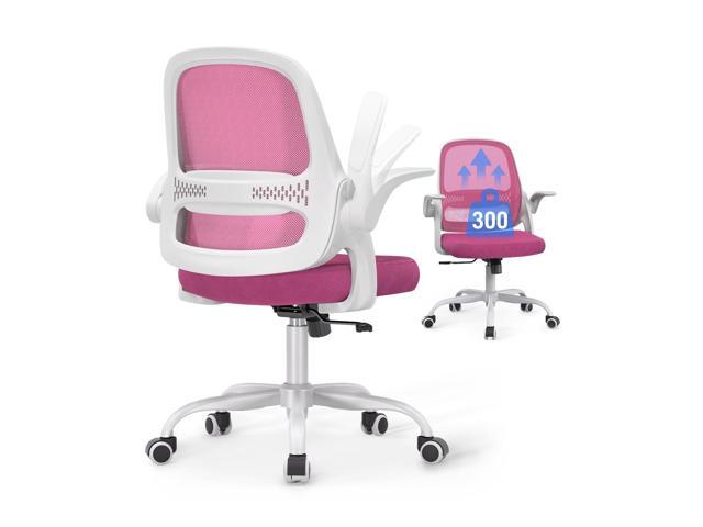 Ergonomic Mesh Office Chair for Home Office, Flip-Up Arms, Breathable Mesh Back & Thick Seat Cushion, Swivel Rolling Computer Desk Chair BIFMA.