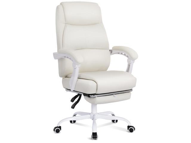 Big and Tall Office Chair with Footrest, High Back Desk Chair with Linkage Armrest, 90-155° Recline Executive Computer Chairs with Adjustable...