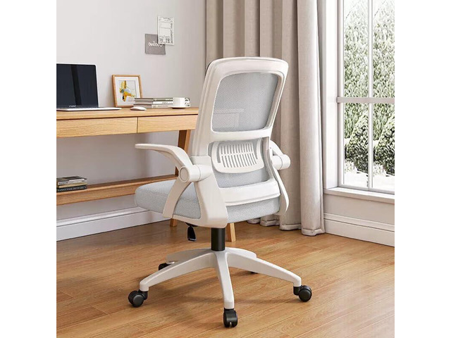 Home Office Chair Ergonomic Breathable Mesh Chair High Back with Adjustable Height Swivel with Flip-Up Arms and Lumbar Support