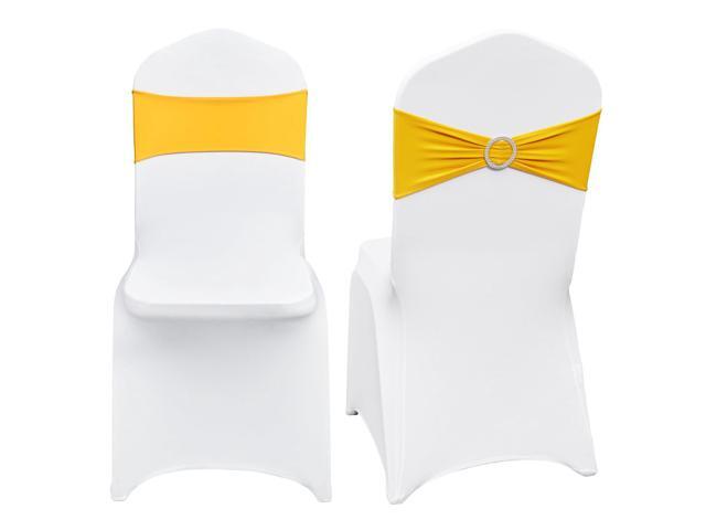 Stretch Spandex Folding Chair Covers, Universal Fitted Chair Cover with Chair Sashes, Removable Washable Protective Slipcovers, for Wedding,...