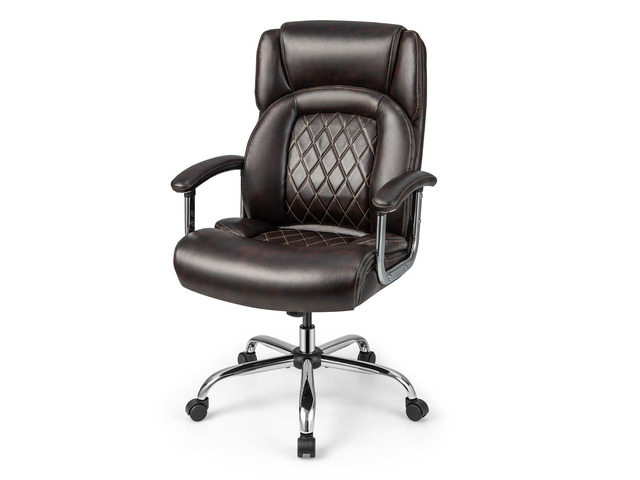 Big and Tall Office Chair - 500LBS High Back Executive Desk Chair Adjustable Leather Computer Chair Home Office Extra Wide Swivel Task Chair for...