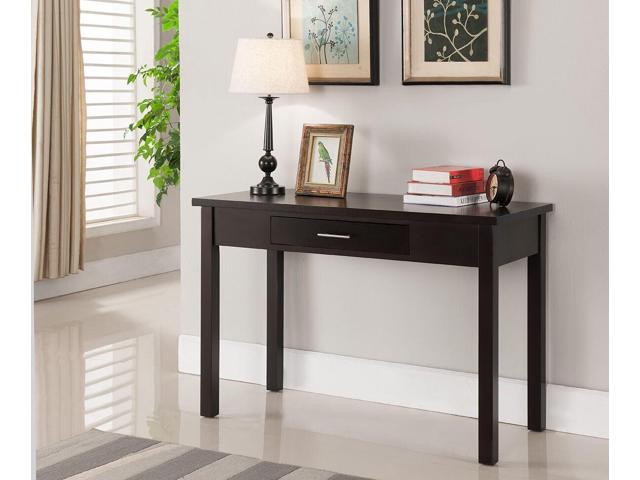 Wood Home & Office Parsons Desk with Drawer, Espresso