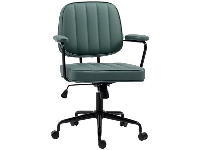 Home Office Chair, Microfiber Computer Desk Chair with Swivel Wheels, Adjustable Height, and Tilt Function, Green