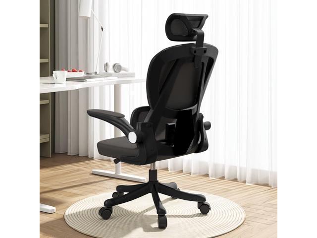 Office Chair Mesh Desk Chair, Ergonomic High-Back Rolling Gaming Work Chairs with Wheels and Adjustable Headrests,Comfortable Flip-up Arms for...