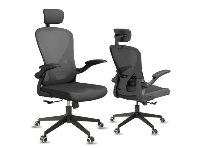 Drafting Chair, Ergonomic Tall Office Chairs for Standing Desk, Home Office Desk Chair with Lumbar Support and Adjustable Flip-up Armrests &.
