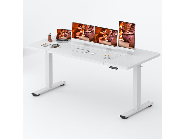 Adjustable Standing Desk, Large 79x31 Inches Standing Desk with Cable Management, Height Adjustable Home Office Computer Desk 2 Box Packaging with...