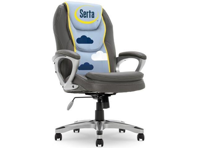 Amplify Executive Office Chair with Faux Leather and Mesh, Adjustable Ergonomic Comfy Seat with Lumbar Support, Modern Computer DeskChairs, Swivel...
