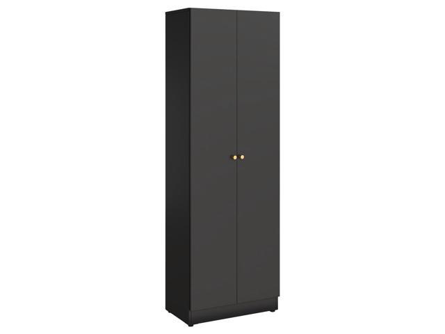 Metal Bookshelf with Doors, Tall Bookcase with Adjustable Shelves, 5-Tier Book Case Shelf Storage Organizer Storage Cabinet for Home Office Living...