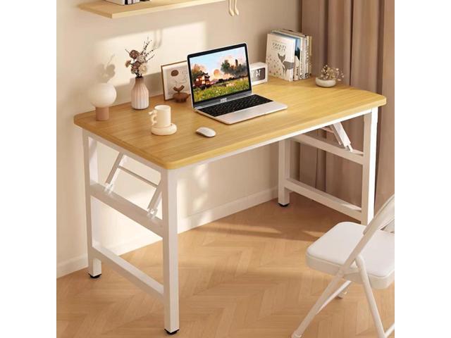 Folding Desk,39.4 Inch No Assembly Folding Computer Desk, Space-Saving Small Desk for Home Office Bedroom Dorm Study, Compact Portable Foldable...