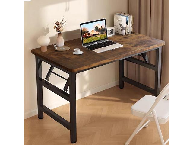 Folding Desk,31.5 Inch No Assembly Folding Computer Desk, Space-Saving Small Desk for Home Office Bedroom Dorm Study, Compact Portable Foldable...