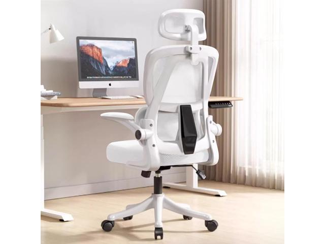 Ergonomic Office Chair Computer Desk Chairs with Flip-up Armrests and Lumbar Support, High Back Mesh Gaming Chairs Rolling Work Swivel Task Chairs...