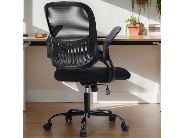 Office Ergonomic Desk Chair, Mesh Comfy Computer Work Chair with Armrests, Rolling Swivel Task Chair for Home Office, Adults and Teens (Flip-up...