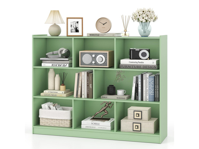 8-Cube Bookcase, Wood 3 Tier Open Storage Bookshelf, Modern Multipurpose Display Cabinet for Living Room, Study, Reading Nook, 48 x 12.5 x 36.5...