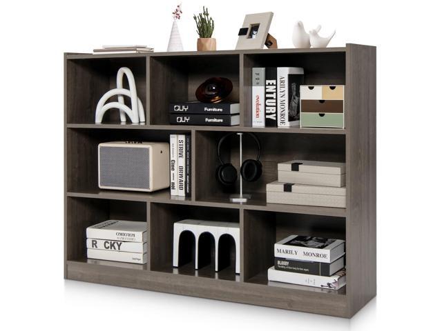 8-Cube Bookcase, Wood 3 Tier Open Storage Bookshelf, Modern Multipurpose Display Cabinet for Living Room, Study, Reading Nook, 48 x 12.5 x 36.5...