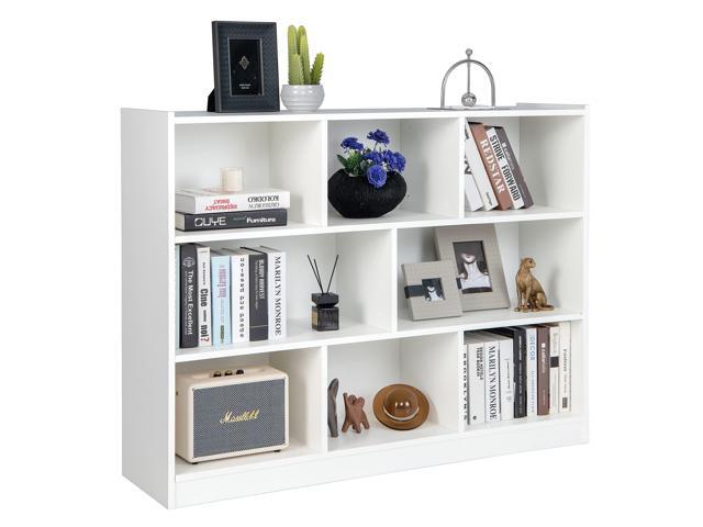8-Cube Bookcase, Wood 3 Tier Open Storage Bookshelf, Modern Multipurpose Display Cabinet for Living Room, Study, Reading Nook, 48 x 12.5 x 36.5...