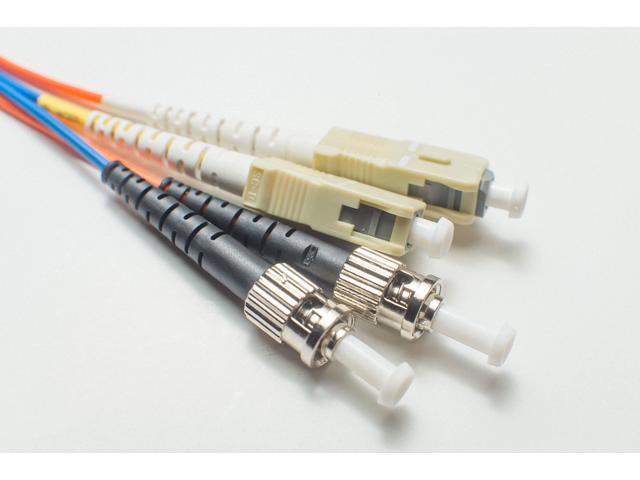 SC ST OM4 Indoor/Outdoor Fiber Optic Patch Cable 10Gb/40Gb/100Gb Corning Glass 50.0m (164.0ft) Water & UV-Resistant for Data Centers, Outdoor...