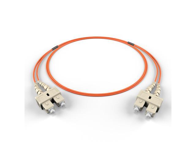 FiberCablesDirect OM1 Multimode Fiber Patch Cable Length Options 0.5M300M SC SC 80M (262.47ft) Duplex 62.5/125µm 1Gb Ethernet Orange...