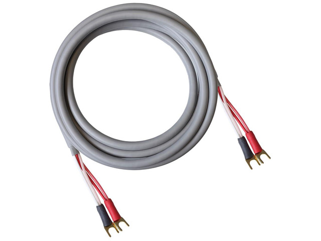 Canare 4S11 Speaker Cable, with Ultrasonically-Welded Conventional (Non-Bi-Wire) Terminations, (One Cable - for one Speaker); Assembled in The USA...