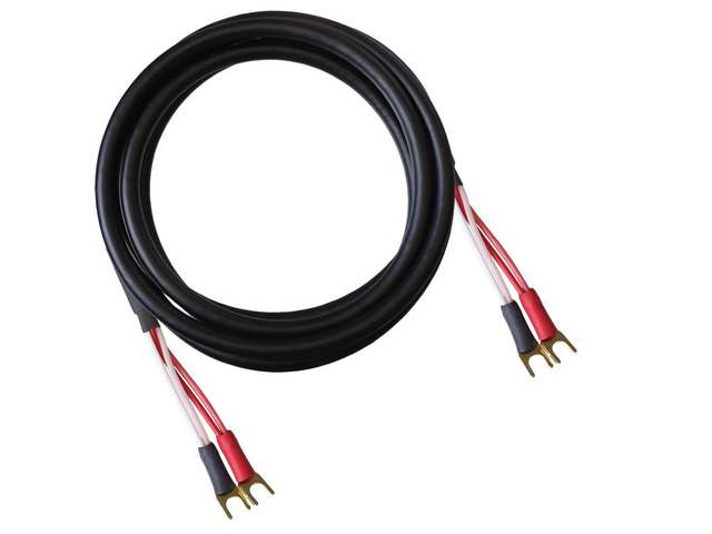 Canare 4S11 Speaker Cable, with Ultrasonically-Welded Conventional (Non-Bi-Wire) Terminations, (One Cable - for one Speaker); Assembled in The USA...