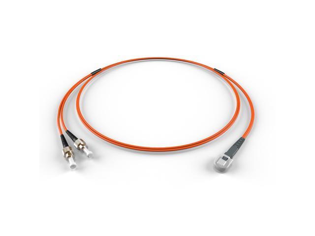 FiberCablesDirect OM1 Multimode Fiber Patch Cable Length Options 0.5M300M MTRJ ST 75M (246.06ft) Duplex 62.5/125µm 1Gb Ethernet Orange...