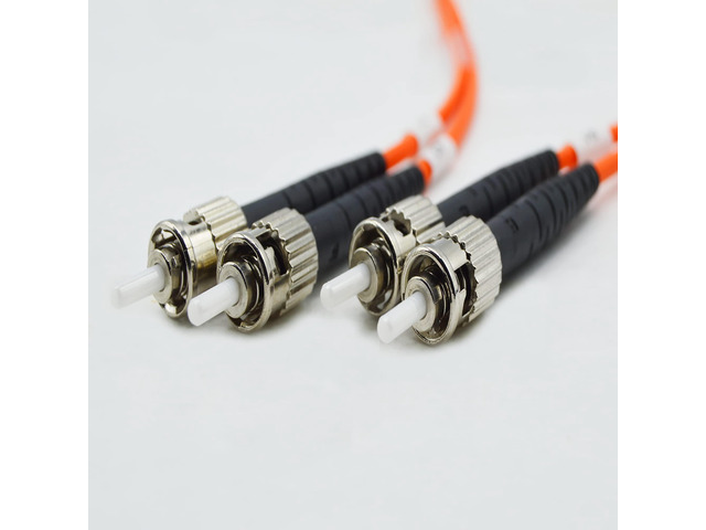 FiberCablesDirect OM1 Multimode Fiber Patch Cable Length Options 0.5M300M ST ST 75M (246.06ft) Duplex 62.5/125µm 1Gb Ethernet Orange...