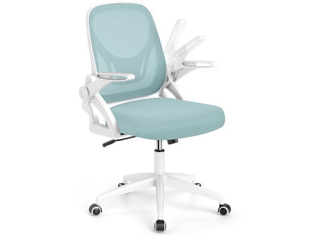 Mesh Office Chair, Ergonomic Desk Chair with Flip-up Arms & Lumbar Support, Height Adjustable Swivel Computer Desk Chair with High Back for Home...